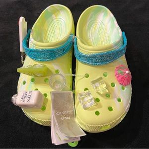 Crocs x Margaritaville Classic Clogs Green Yellow White Blue Size M-10 W-12